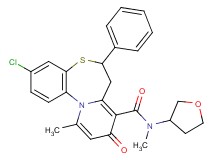 3-chloro-N,11-dimethyl-9-oxo-6-phenyl-N-(tetrahydro-3-furanyl)-7,9-dihydro-6H-pyrido[2,1-d][1,5]benzothiazepine-8-carboxamide