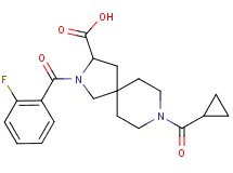 8-(cyclopropylcarbonyl)-2-(2-fluorobenzoyl)-2,8-diazaspiro[4.5]decane-3-carboxylic acid