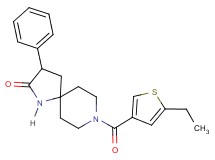 8-[(5-ethyl-3-thienyl)carbonyl]-3-phenyl-1,8-diazaspiro[4.5]decan-2-one