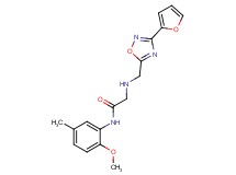 2-({[3-(2-furyl)-1,2,4-oxadiazol-5-yl]methyl}amino)-N-(2-methoxy-5-methylphenyl)acetamide