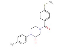 1-(4-methylphenyl)-4-[4-(methylthio)benzoyl]-2-piperazinone