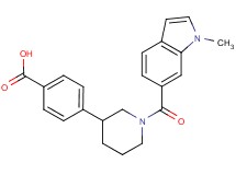 4-{1-[(1-methyl-1H-indol-6-yl)carbonyl]piperidin-3-yl}benzoic acid