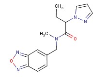 N-(2,1,3-benzoxadiazol-5-ylmethyl)-N-methyl-2-(1H-pyrazol-1-yl)butanamide