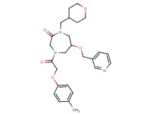 4-[(4-methylphenoxy)acetyl]-6-(3-pyridinylmethoxy)-1-(tetrahydro-2H-pyran-4-ylmethyl)-1,4-diazepan-2-one