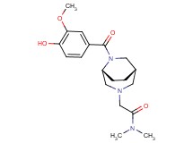 2-[(1S*,5R*)-6-(4-hydroxy-3-methoxybenzoyl)-3,6-diazabicyclo[3.2.2]non-3-yl]-N,N-dimethylacetamide