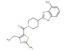 2-{1-[(4-ethyl-2-methyl-1,3-thiazol-5-yl)carbonyl]-4-piperidinyl}-4-methyl-1H-benzimidazole
