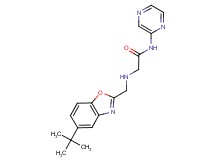 2-{[(5-tert-butyl-1,3-benzoxazol-2-yl)methyl]amino}-N-pyrazin-2-ylacetamide