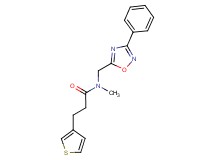 N-methyl-N-[(3-phenyl-1,2,4-oxadiazol-5-yl)methyl]-3-(3-thienyl)propanamide
