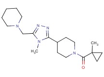 1-[(1-methylcyclopropyl)carbonyl]-4-[4-methyl-5-(piperidin-1-ylmethyl)-4H-1,2,4-triazol-3-yl]piperidine
