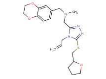 ({4-allyl-5-[(tetrahydro-2-furanylmethyl)thio]-4H-1,2,4-triazol-3-yl}methyl)(2,3-dihydro-1,4-benzodioxin-6-ylmethyl)methylamine