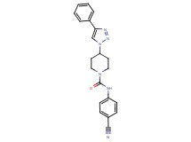 N-(4-cyanophenyl)-4-(4-phenyl-1H-1,2,3-triazol-1-yl)piperidine-1-carboxamide