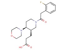 3-{(3R*,4S*)-1-[(2-fluorophenyl)acetyl]-4-morpholin-4-ylpiperidin-3-yl}propanoic acid