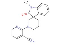 2-(1-methyl-2-oxo-1,2-dihydro-1'H-spiro[indole-3,3'-piperidin]-1'-yl)nicotinonitrile