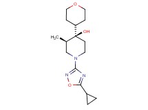 (3R*,4R*)-1-(5-cyclopropyl-1,2,4-oxadiazol-3-yl)-3-methyl-4-(tetrahydro-2H-pyran-4-yl)-4-piperidinol