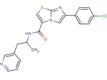 6-(4-chlorophenyl)-N-[1-methyl-2-(3-pyridinyl)ethyl]imidazo[2,1-b][1,3]thiazole-3-carboxamide