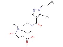 1-methyl-8-[(5-methyl-1-propyl-1H-pyrazol-4-yl)carbonyl]-2-oxo-1,8-diazaspiro[4.5]decane-4-carboxylic acid