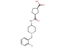 (1R*,3S*)-3-({[1-(2-chlorobenzyl)piperidin-4-yl]amino}carbonyl)cyclopentanecarboxylic acid