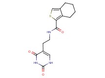 N-[2-(2,4-dioxo-1,2,3,4-tetrahydropyrimidin-5-yl)ethyl]-4,5,6,7-tetrahydro-2-benzothiophene-1-carboxamide
