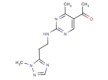 1-(4-methyl-2-{[2-(1-methyl-1H-1,2,4-triazol-5-yl)ethyl]amino}pyrimidin-5-yl)ethanone