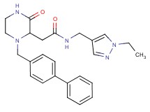 2-[1-(4-biphenylylmethyl)-3-oxo-2-piperazinyl]-N-[(1-ethyl-1H-pyrazol-4-yl)methyl]acetamide