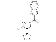 N-[2-(dimethylamino)-2-(2-thienyl)ethyl]pyrazolo[1,5-a]pyrimidine-2-carboxamide