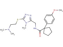 N-[(5-{[2-(dimethylamino)ethyl]thio}-4-methyl-4H-1,2,4-triazol-3-yl)methyl]-1-(4-methoxyphenyl)cyclopentanecarboxamide