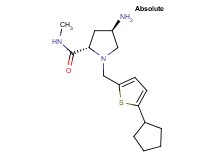 (4R)-4-amino-1-[(5-cyclopentyl-2-thienyl)methyl]-N-methyl-L-prolinamide