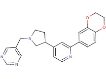 5-({3-[2-(2,3-dihydro-1,4-benzodioxin-6-yl)pyridin-4-yl]pyrrolidin-1-yl}methyl)pyrimidine