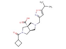 (3aS*,6aS*)-2-(cyclobutylcarbonyl)-5-[(5-isopropylisoxazol-3-yl)methyl]hexahydropyrrolo[3,4-c]pyrrole-3a(1H)-carboxylic acid