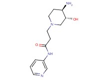 3-[(3R*,4R*)-4-amino-3-hydroxypiperidin-1-yl]-N-pyridin-3-ylpropanamide