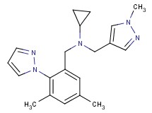N-[3,5-dimethyl-2-(1H-pyrazol-1-yl)benzyl]-N-[(1-methyl-1H-pyrazol-4-yl)methyl]cyclopropanamine