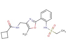 N-[(2-{2-[(ethylsulfonyl)amino]phenyl}-5-methyl-1,3-oxazol-4-yl)methyl]cyclobutanecarboxamide