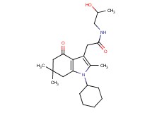 2-(1-cyclohexyl-2,6,6-trimethyl-4-oxo-4,5,6,7-tetrahydro-1H-indol-3-yl)-N-(2-hydroxypropyl)acetamide
