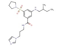 N-[3-(1H-imidazol-1-yl)propyl]-3-[(2-methylbutyl)amino]-5-(1-pyrrolidinylsulfonyl)benzamide