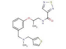 N-[2-(3-{[methyl(3-thienylmethyl)amino]methyl}phenoxy)propyl]-1,2,5-thiadiazole-3-carboxamide