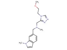 1-[4-(2-methoxyethyl)-4H-1,2,4-triazol-3-yl]-N-methyl-N-[(1-methyl-1H-indol-6-yl)methyl]methanamine