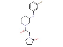 1-(2-{3-[(3-fluorophenyl)amino]-1-piperidinyl}-2-oxoethyl)-2-pyrrolidinone