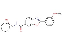 N-[(1-hydroxycyclohexyl)methyl]-2-(3-methoxyphenyl)-1,3-benzoxazole-6-carboxamide