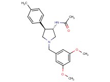 N-[(3S*,4R*)-1-(3,5-dimethoxybenzyl)-4-(4-methylphenyl)pyrrolidin-3-yl]acetamide
