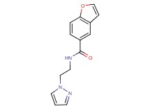 N-[2-(1H-pyrazol-1-yl)ethyl]-1-benzofuran-5-carboxamide