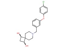 (1R*,3S*)-7-[3-(4-chlorophenoxy)benzyl]-7-azaspiro[3.5]nonane-1,3-diol