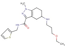 5-[(3-ethoxypropyl)amino]-1-methyl-N-(2-thienylmethyl)-4,5,6,7-tetrahydro-1H-indazole-3-carboxamide