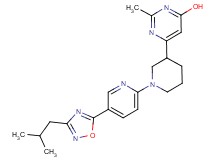 6-{1-[5-(3-isobutyl-1,2,4-oxadiazol-5-yl)pyridin-2-yl]piperidin-3-yl}-2-methylpyrimidin-4-ol