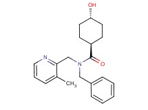 trans-N-benzyl-4-hydroxy-N-[(3-methyl-2-pyridinyl)methyl]cyclohexanecarboxamide trifluoroacetate (salt)
