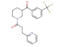 {1-[3-(2-pyridinyl)propanoyl]-3-piperidinyl}[3-(trifluoromethyl)phenyl]methanone