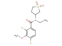 N-(1,1-dioxidotetrahydro-3-thienyl)-N-ethyl-2,4-difluoro-3-methoxybenzamide