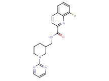 8-fluoro-N-{[1-(2-pyrimidinyl)-3-piperidinyl]methyl}-2-quinolinecarboxamide