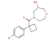 4-{[1-(4-chlorophenyl)cyclobutyl]carbonyl}-1,4-oxazepan-6-ol
