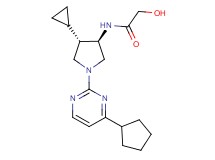 N-[rel-(3R,4S)-1-(4-cyclopentyl-2-pyrimidinyl)-4-cyclopropyl-3-pyrrolidinyl]-2-hydroxyacetamide hydrochloride