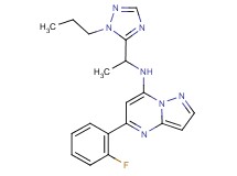 5-(2-fluorophenyl)-N-[1-(1-propyl-1H-1,2,4-triazol-5-yl)ethyl]pyrazolo[1,5-a]pyrimidin-7-amine
